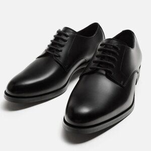 ZARA Black Leather Dress Shoes – Size 43